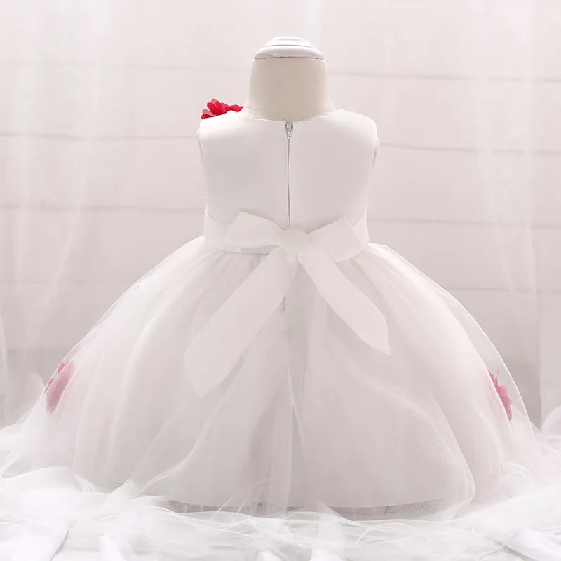 Free Shipping Kids Frock Design Newborn Baby Girls Trailing Birthday Party Dress T1866XZ