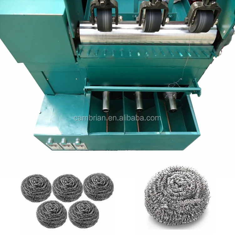 High performance 0.13 stainless steel wire scrubber scourer making machine