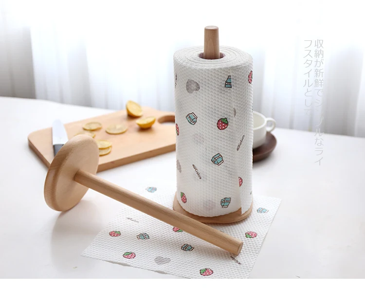 
Beech wood roller holder with thick base 