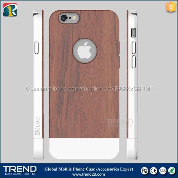 2 в 1 шт. древесины slicoo древесины чехол для iphone 6 6 s