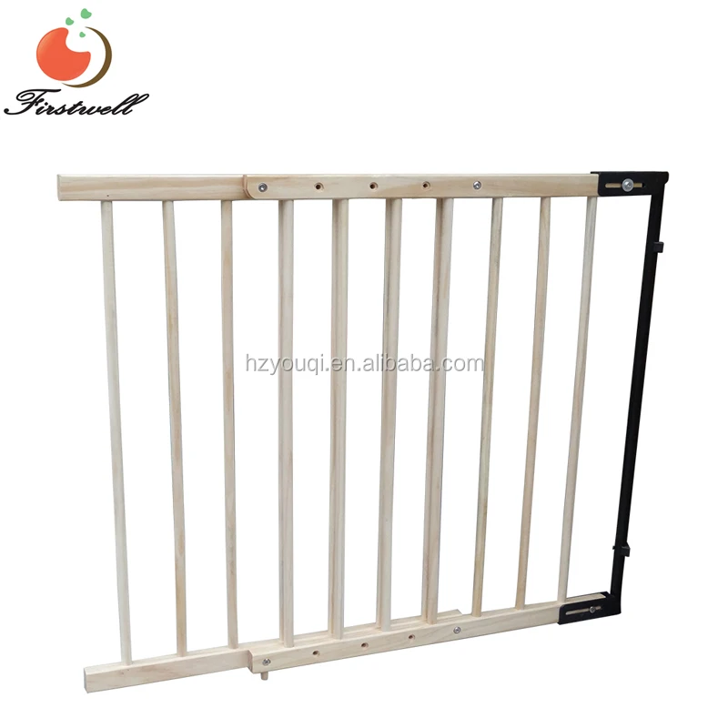 wooden baby safety gate stair gate easy open and lock guard