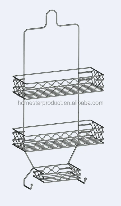 
Bathroom Shelves shower caddy and teak tension pole caddy 