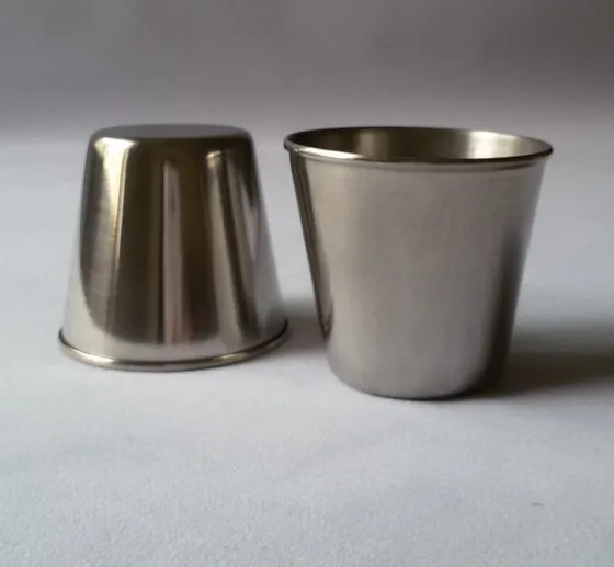 rounded edge 2oz stainless steel wine cup shot glass