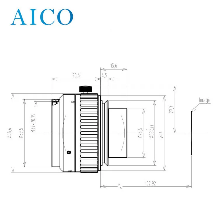 image size 64mm F5.6 0.3X M37xP0.75 v mount 80mm compact line scan linescan lens for 8K7u 12K5u camera