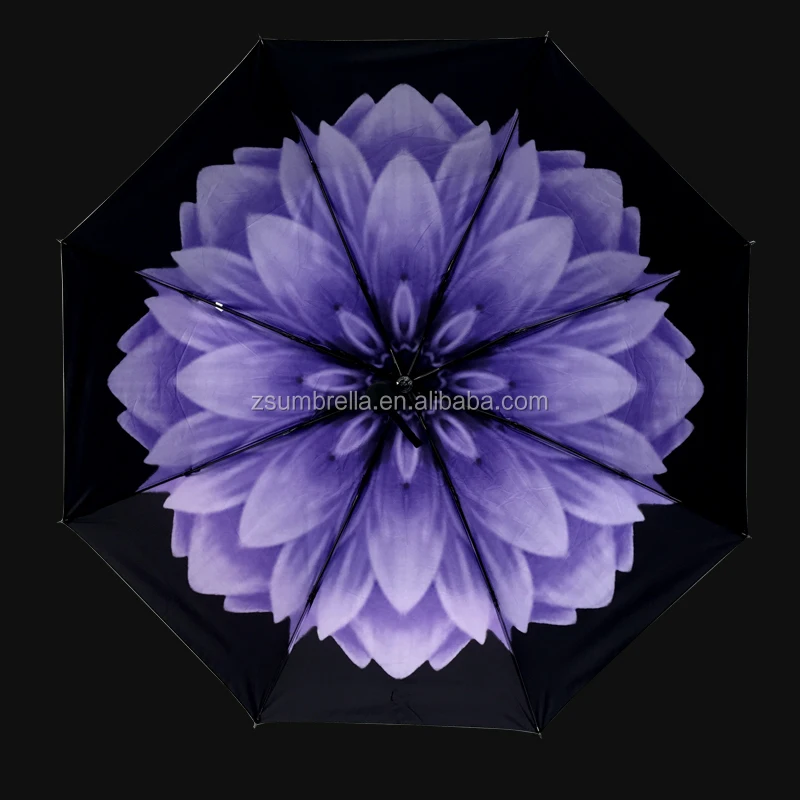 Hot Sale umbrella manual open sun protection umbrella 3 folding luxury fashion ladies umbrella