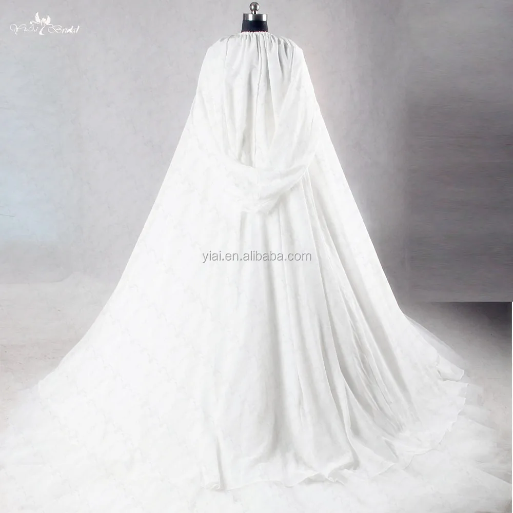 
RSJ20 Big Hat Wedding Chiffon Muslim Cap Cape Dresses 