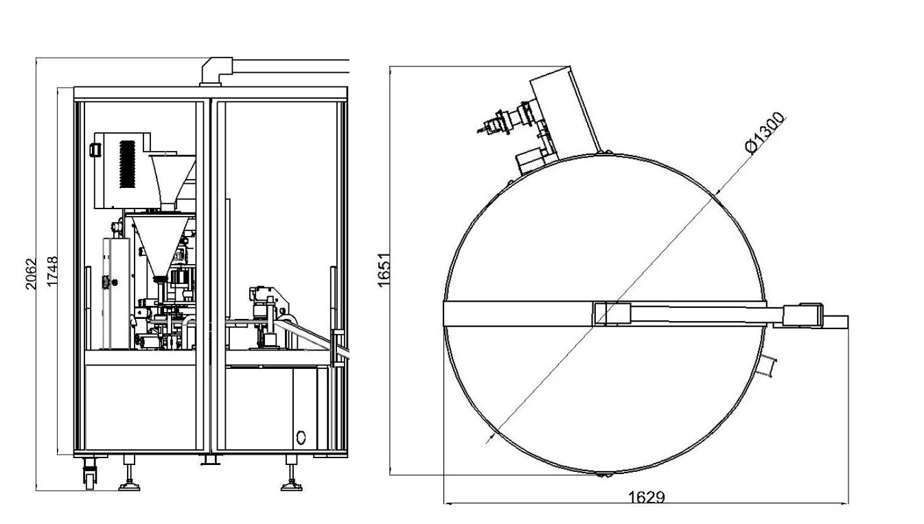 Rotary nespresso coffee capsule filling and sealing machine