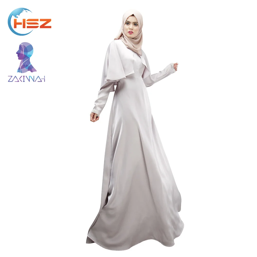 
 Zakiyyah ZW0001 платье-зонтик в Пакистанском Стиле Шелковый маршрут Abaya Исламская одежда оптом мусульманское женское платье  