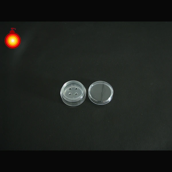 Plastic sifters of 5ml~50ml round mini PS clear container loose powder jar
