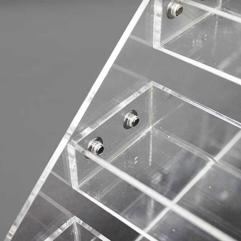 Custom  clear acrylic nail polish lipstick display cigarettes sunglasses jewellery display holder stand sunglasses display case