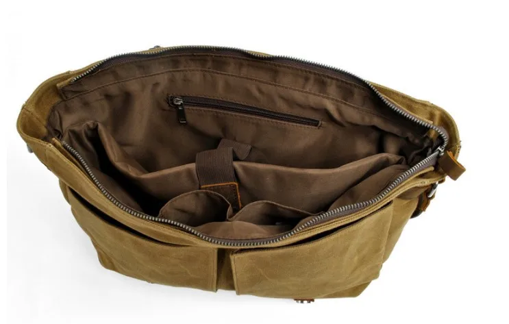 Retro Vintage Style Oil Wax Canvas Video Sling Camera bag