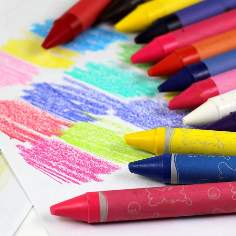 24 Colors non-toxic baby and kids jumbo wax crayon pens