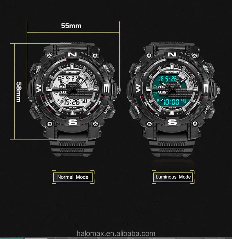 
SANDA Military Sport Watch Men Top Brand Luxury Famous Electronic LED Digital Wrist Watch For Men Male Clock Relogio Masculino 