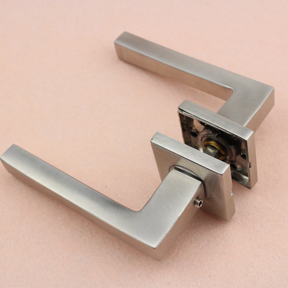 Door Lock Hardware Accessories Door Handle Square Design Hollow Stainless Steel Door Lever Handle