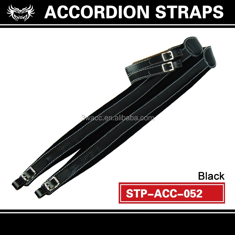 Padded leather accordion strap /leather strap