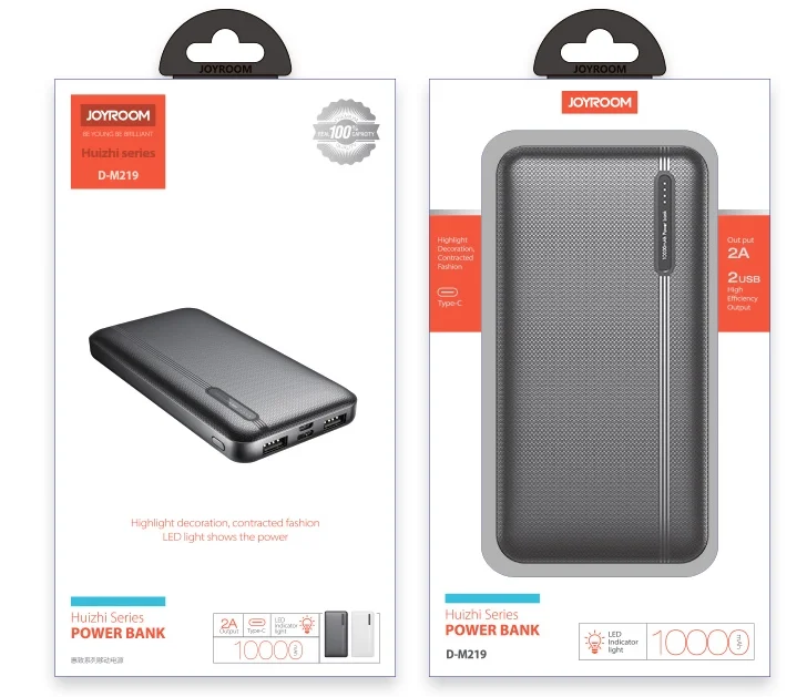 
Factory price Joyroom mobile phone 10000mah slim mini portable charger power bank 