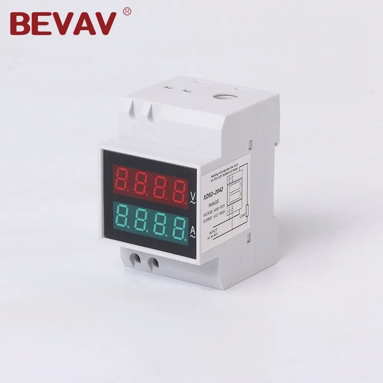 
A+quality Dual Display Rail D52-2042 AC Digital Voltmeter Ammeter 80-300V 0.1-99.9A 