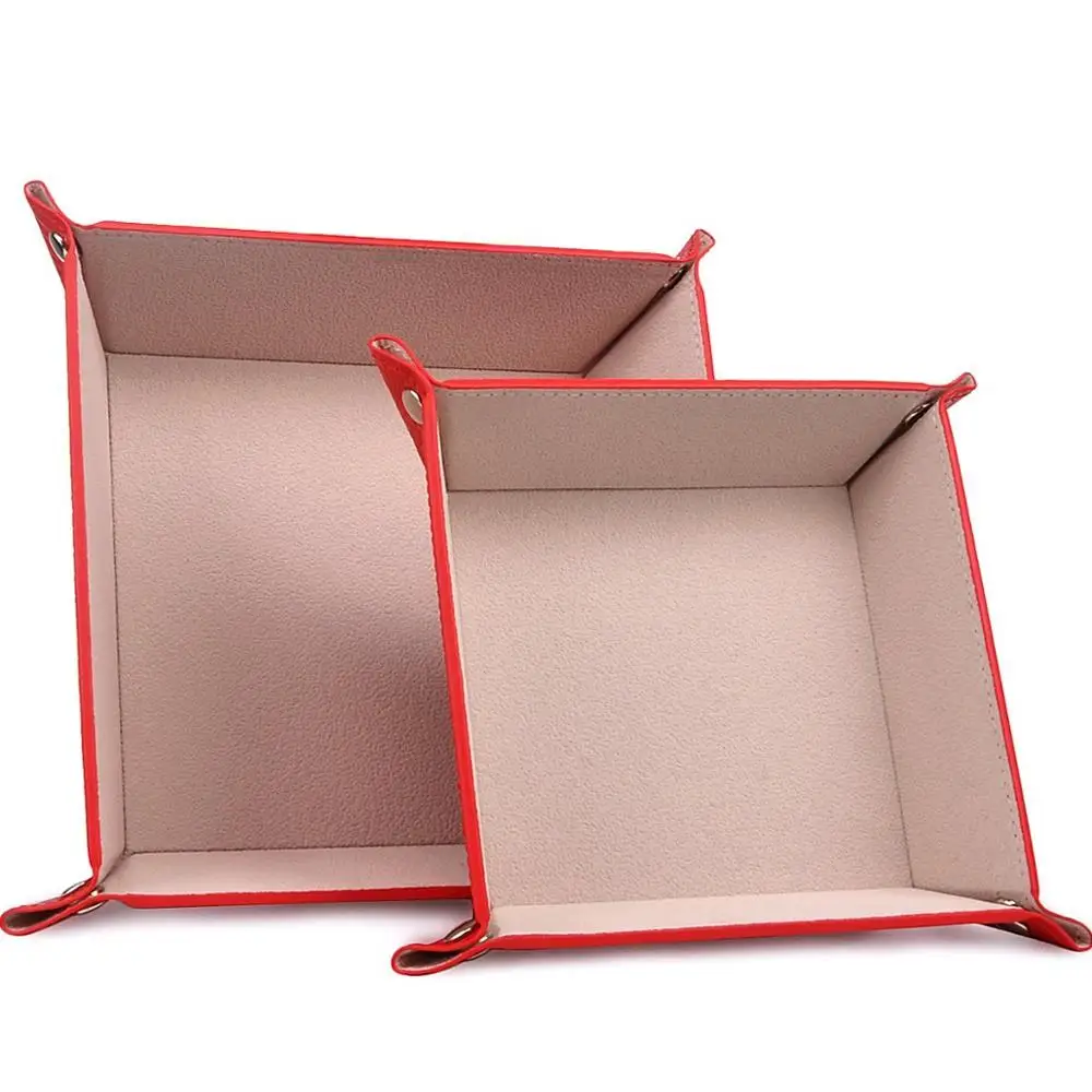 Factory customizing good price square pu leather foldable tray (62164152687)