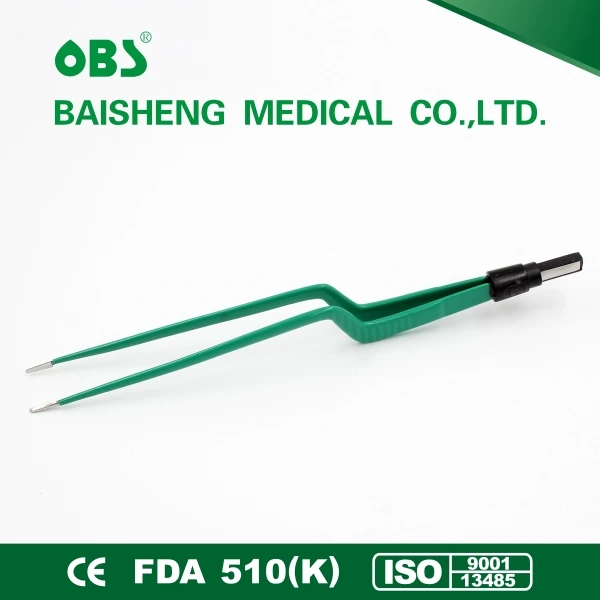 Surgical Cautery Machine Coagulation Straight/Bayonet Bipolar Forceps Medical Electrosurgical Bipolar Forceps