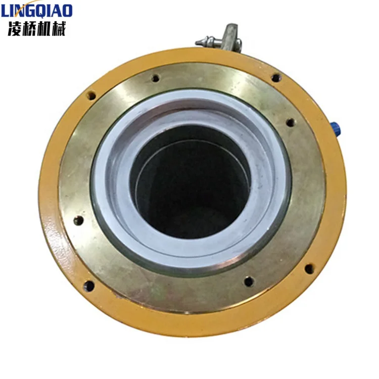 LINGQIAO 450T Hydraulic Hollow Cylinder Jack, 200 Ton Double Acting Piston Electric Jack