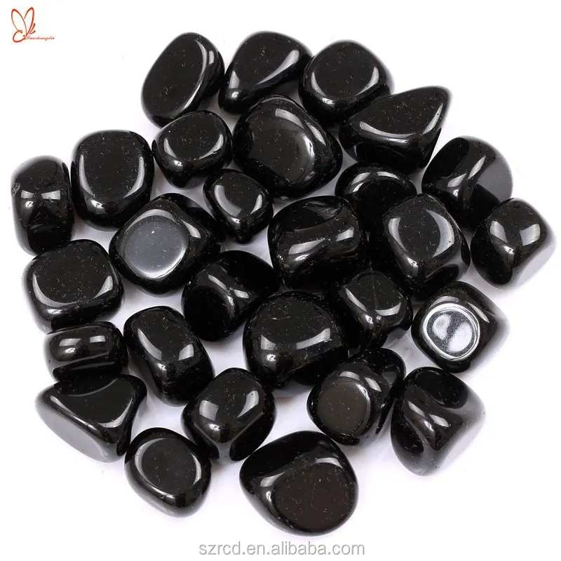 gemstone black obsidian tumbled stone obsidian rough
