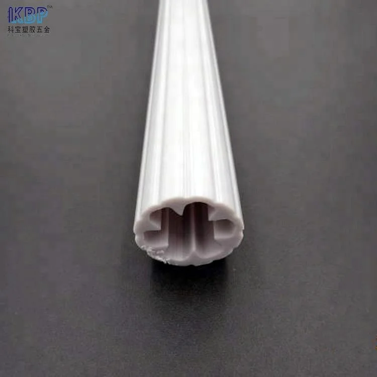 Grey Plum Blossom-Shape Abs Hard Tube Plastic Profile