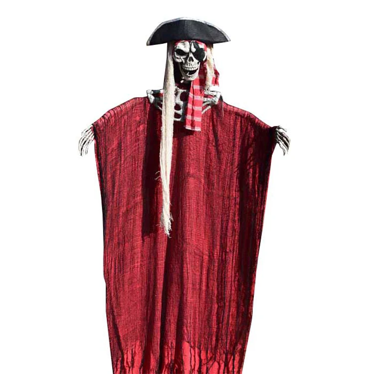 High Quality Life Size Halloween Creepy Hanging Plastic Skeleton Outdoor Halloween Decoration