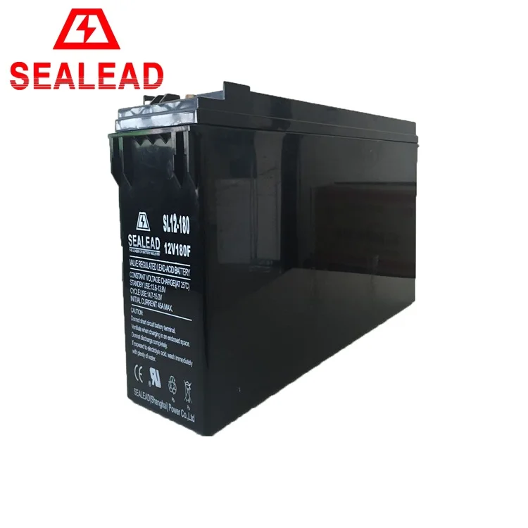 2018 Hot sale in Yemen market SEALEAD brand 12v 180ah front terminal battery for ups system