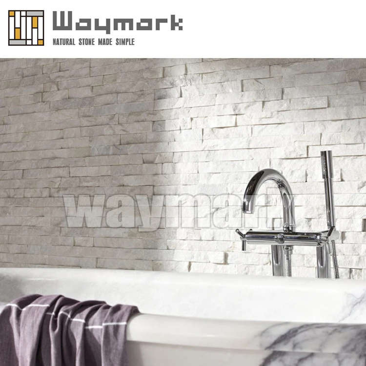
Natural Stone 41 white color white quartz wall cladding stone 