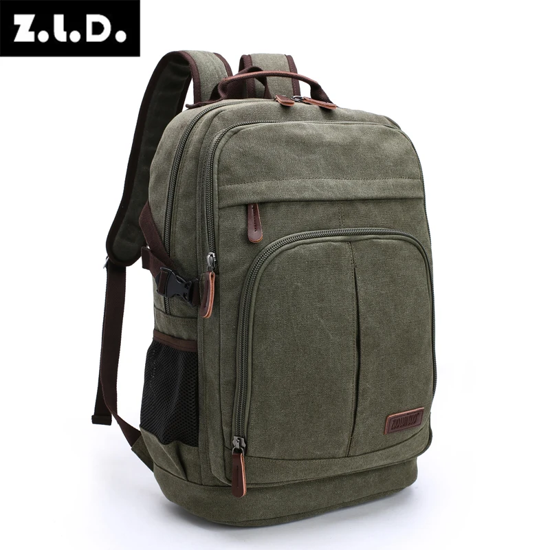 ZUOLUNDUO  rucksack multifunctional hiking canvas backpack