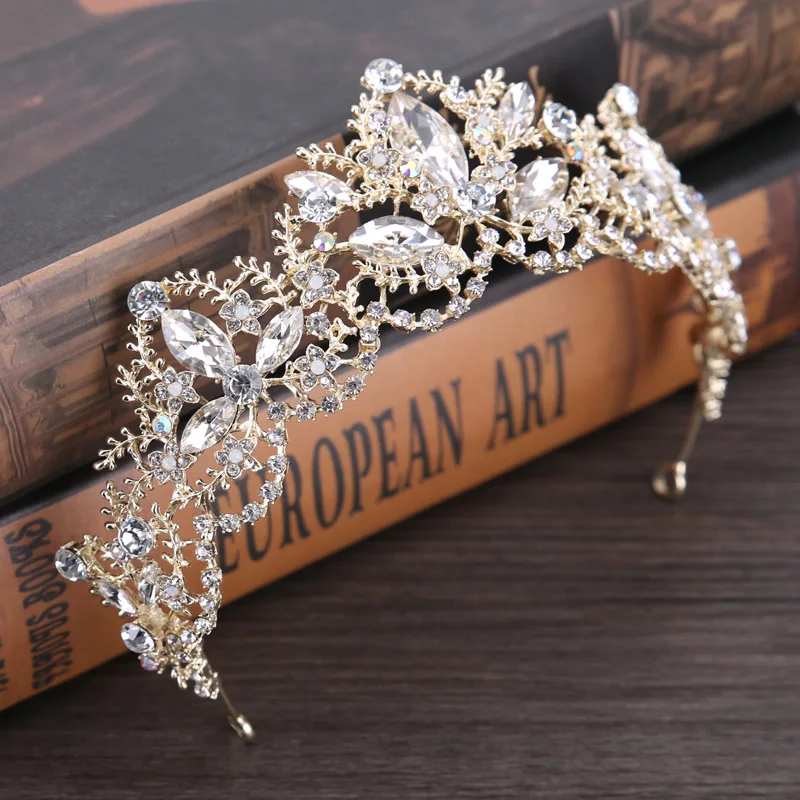 Factory direct wholesale crystal high quality tiara crown