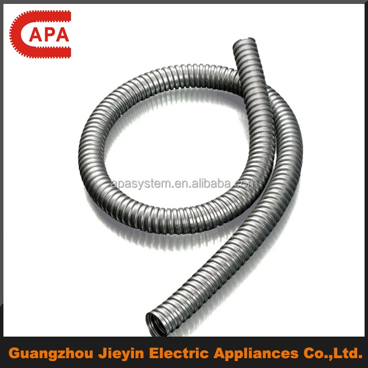 
Squarelocked flexible metal emt conduit for electrical wire 