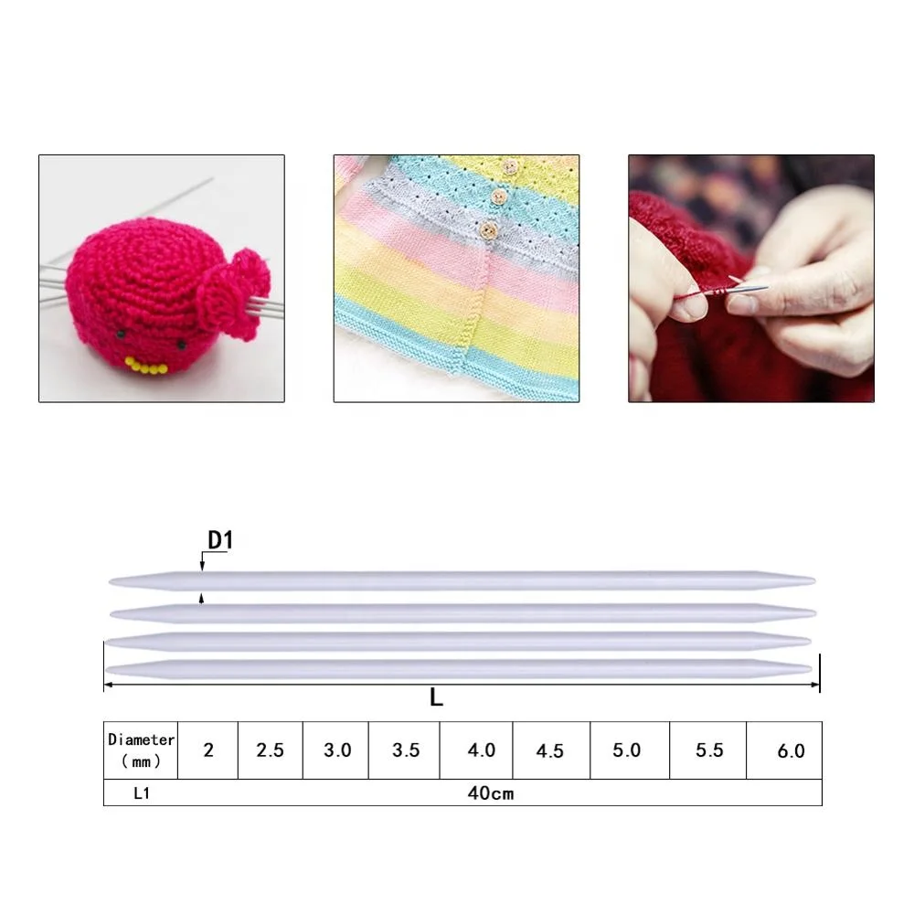4 шт./упаковка, спицы для вязания, 40 см