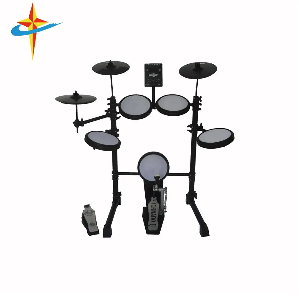 
Hot Sale Plastic Acoustic Drum Set Electronic Drum Kit 