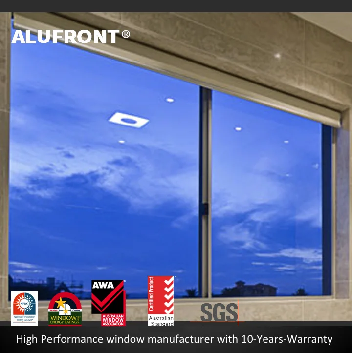 German Design Black Slim Profile Aluminium Sliding window