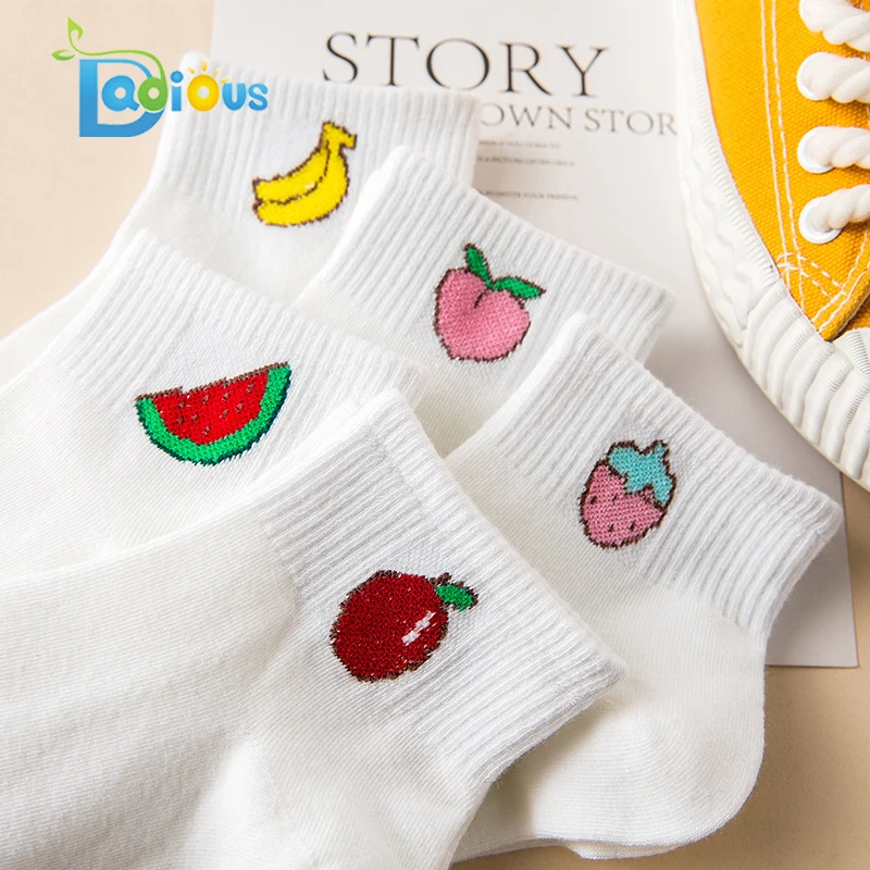 Women Cartoon Socks Korea Japanese Socks Strawberry Socks for Adult