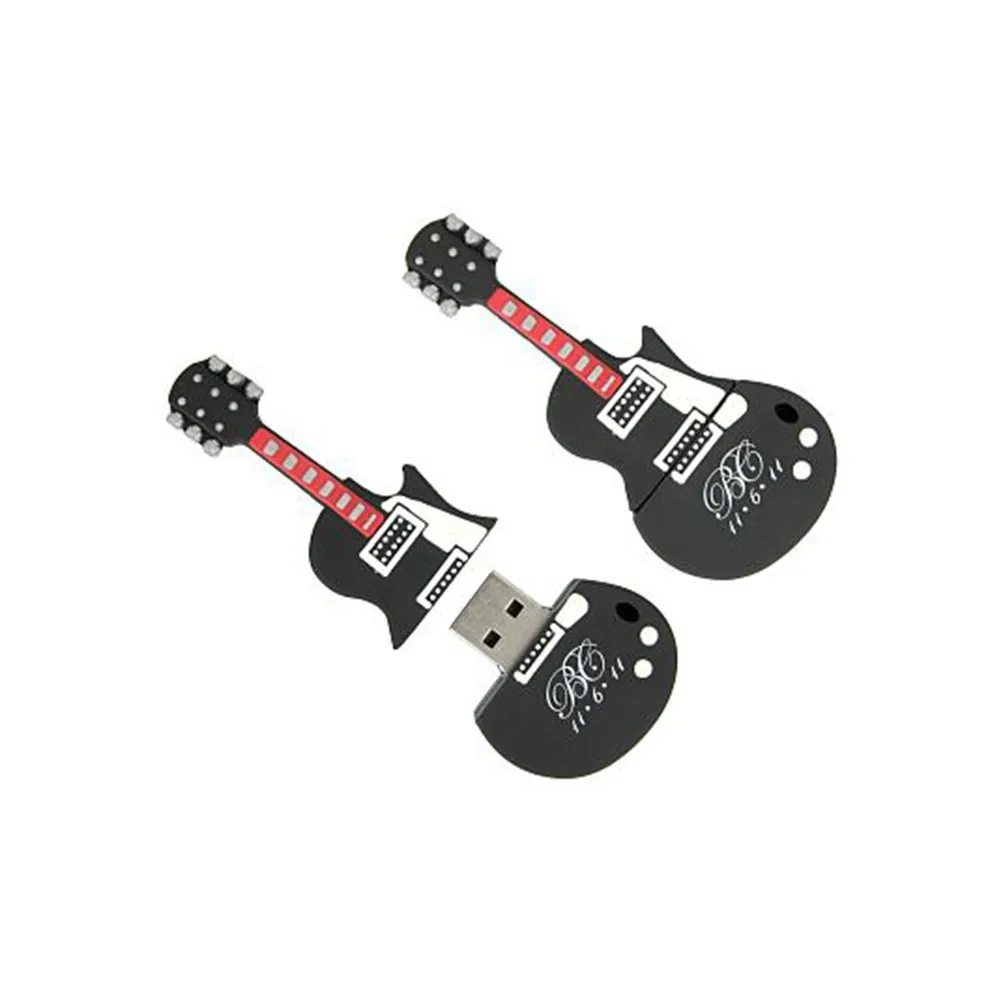 wholesale! soft pvc guitar USB drive customized USB flash drive 1GB/2GB/4GB/8GB/16GB engraving custom LOGO