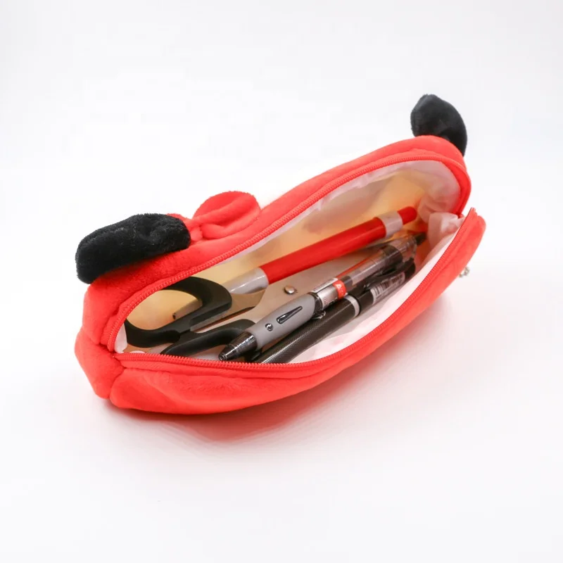 
Creative new design soft cute animal plush pencil bag for student 