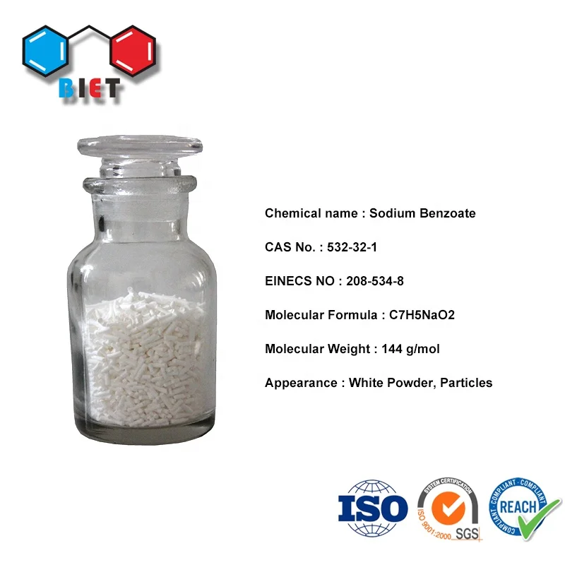 BP 98 Grade Food Additives Supplements Sodium Benzoate Chemical Formula