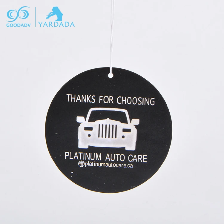 manufacturer custom logo absorbent paper card hanging air freshener for car