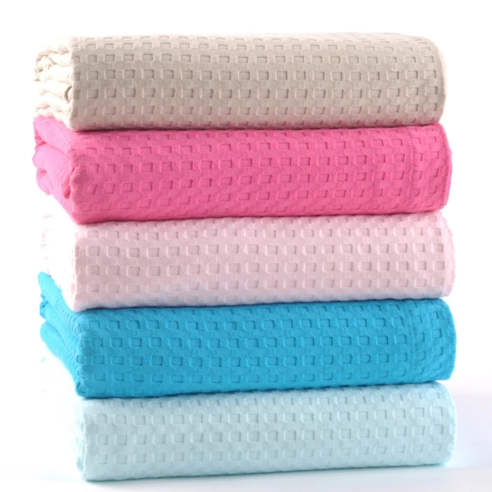 
plain waffle weave bath face hand towel pique blanket 