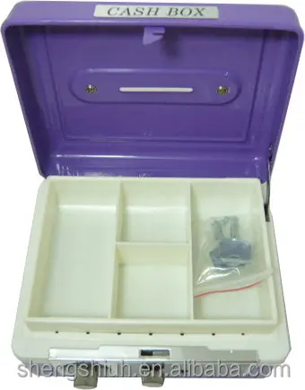 portable two keys cash box