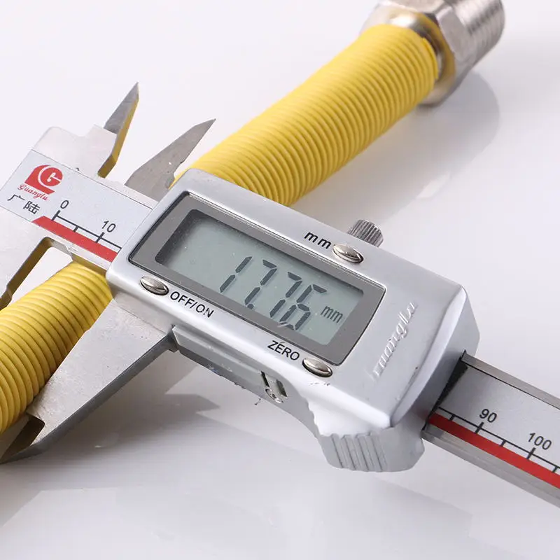 2019 hot sale Eco-friendly yellow PE coated flexible natural  gas hose for kitchen