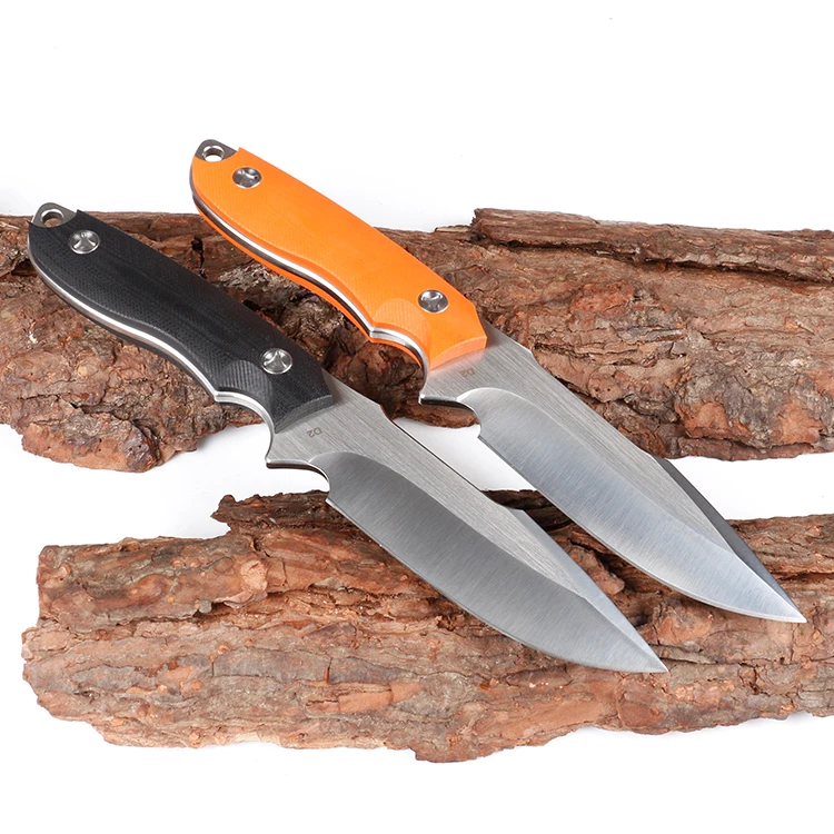 
Multi functional Stainless steel fixed blade knife hunting survival knife with fire starter and whistle 