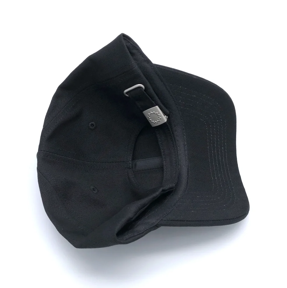 unique custom black hook loop applique patch baseball unstructured hat