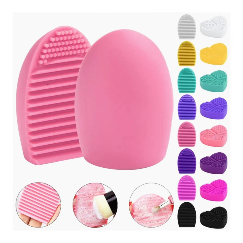 BUEYA Silicone Cleaning Eggs Brush Egg Cosmetic Brush Cleanser Make up Brush Cleaner