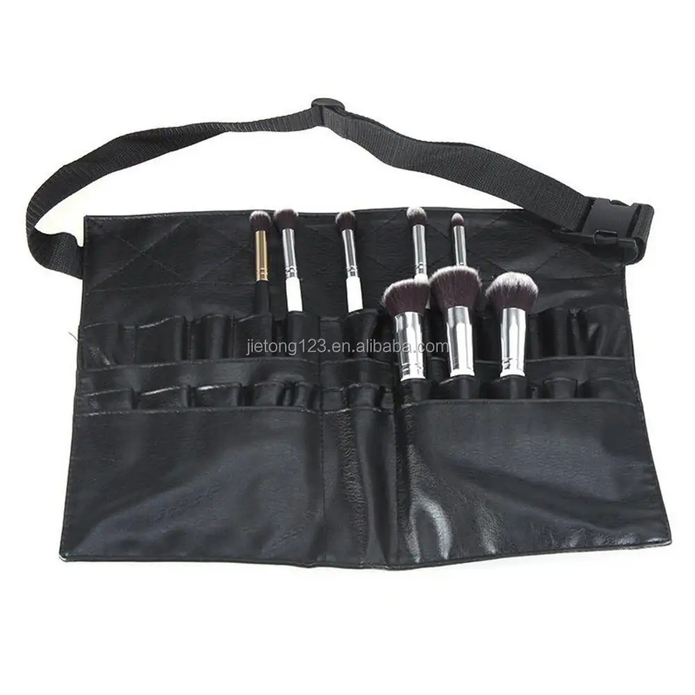 24 Pockets Apron For Makeup Brushes Travel Set PU Makeup Artist Brush Paintbrush Belt And Tools With Long Belt