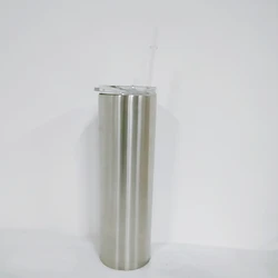 30 oz skinny tumbler stainless steel double wall insulated straight water cups wine tumbler with lids and straws