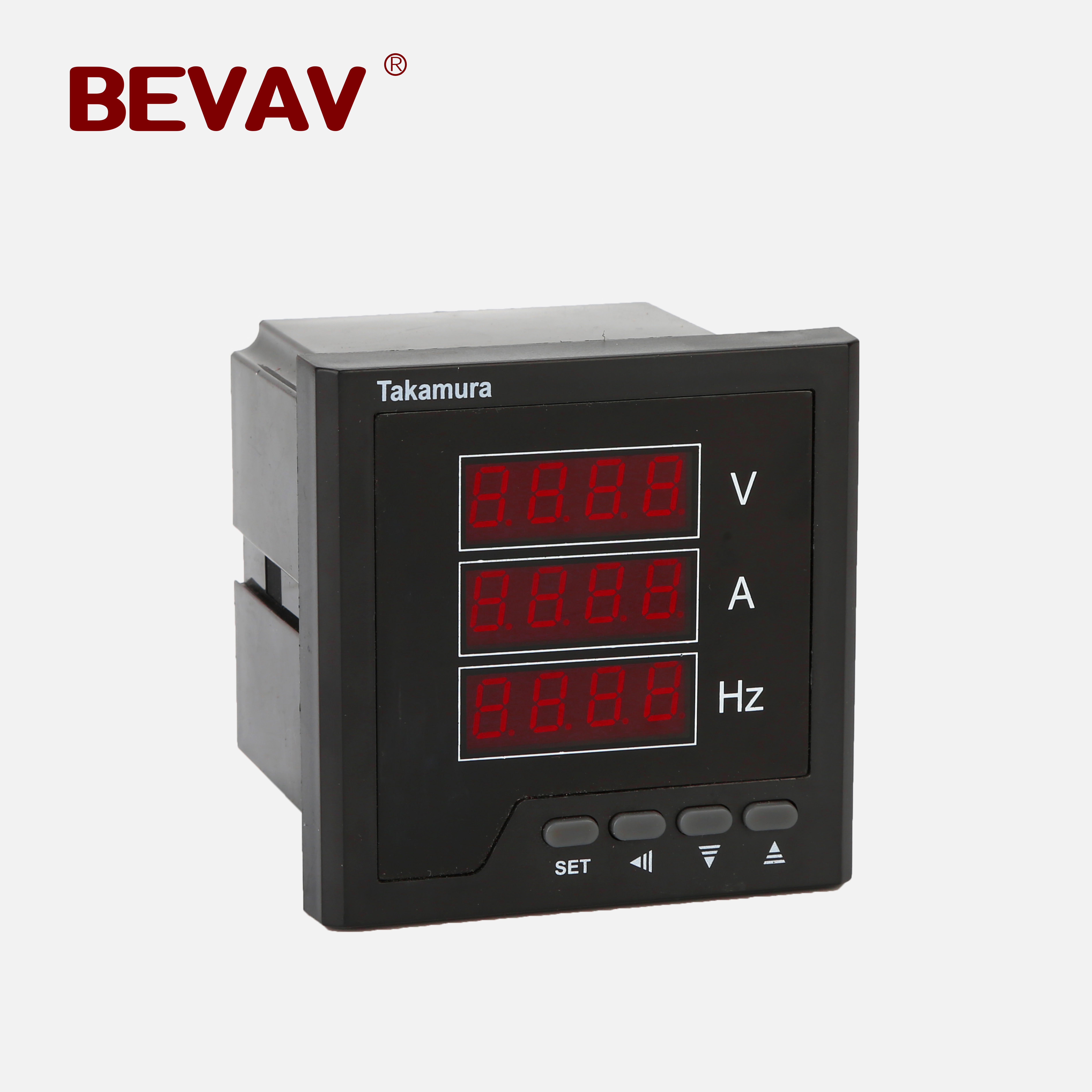 BEVAV LED 96mm single-phase AVF current voltage frequency combination meter
