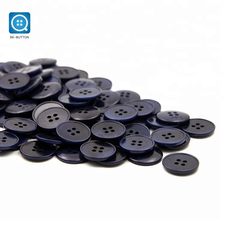 2024 Navy Blue 32L 4 Holes Fine Edges Eco-Friendly Smooth Real Corozo Buttons for Clothing